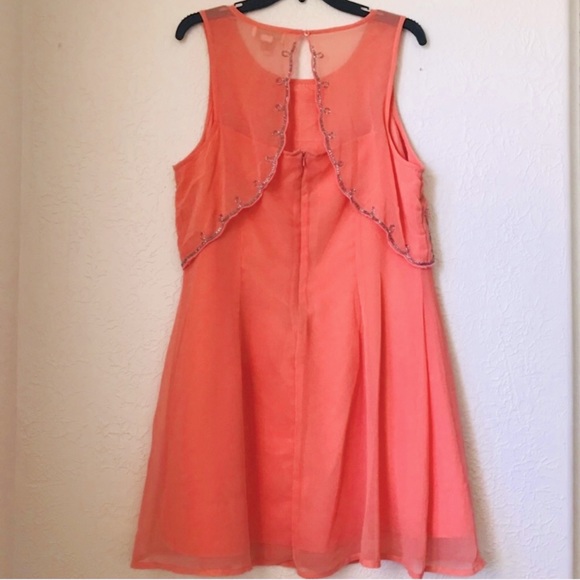 Perfect Party/Wedding Guest Chiffon Dress with Beautifully beaded overlay❣️ - Picture 3 of 7